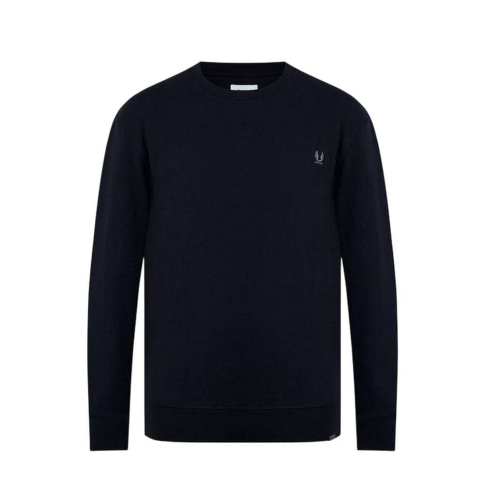 Firetrap Mens Logo Regular Sweater Top / Black